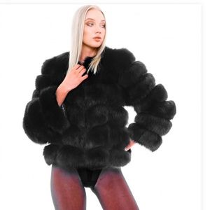 Short fox fur jacket